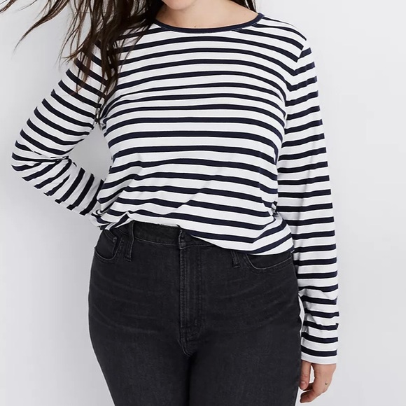 Madewell Tops - Madewell Northside Vintage Morris Stripe Lightweight Long-Sleeve Tee Size Small